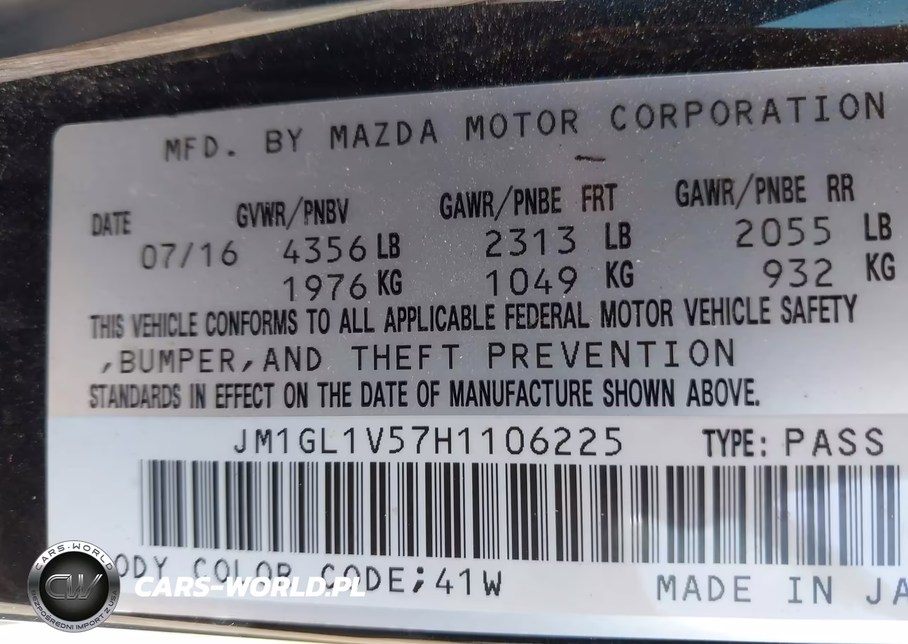 2017 Mazda Mazda6 Touring VIN:JM1GL1V57H1106225 - 9