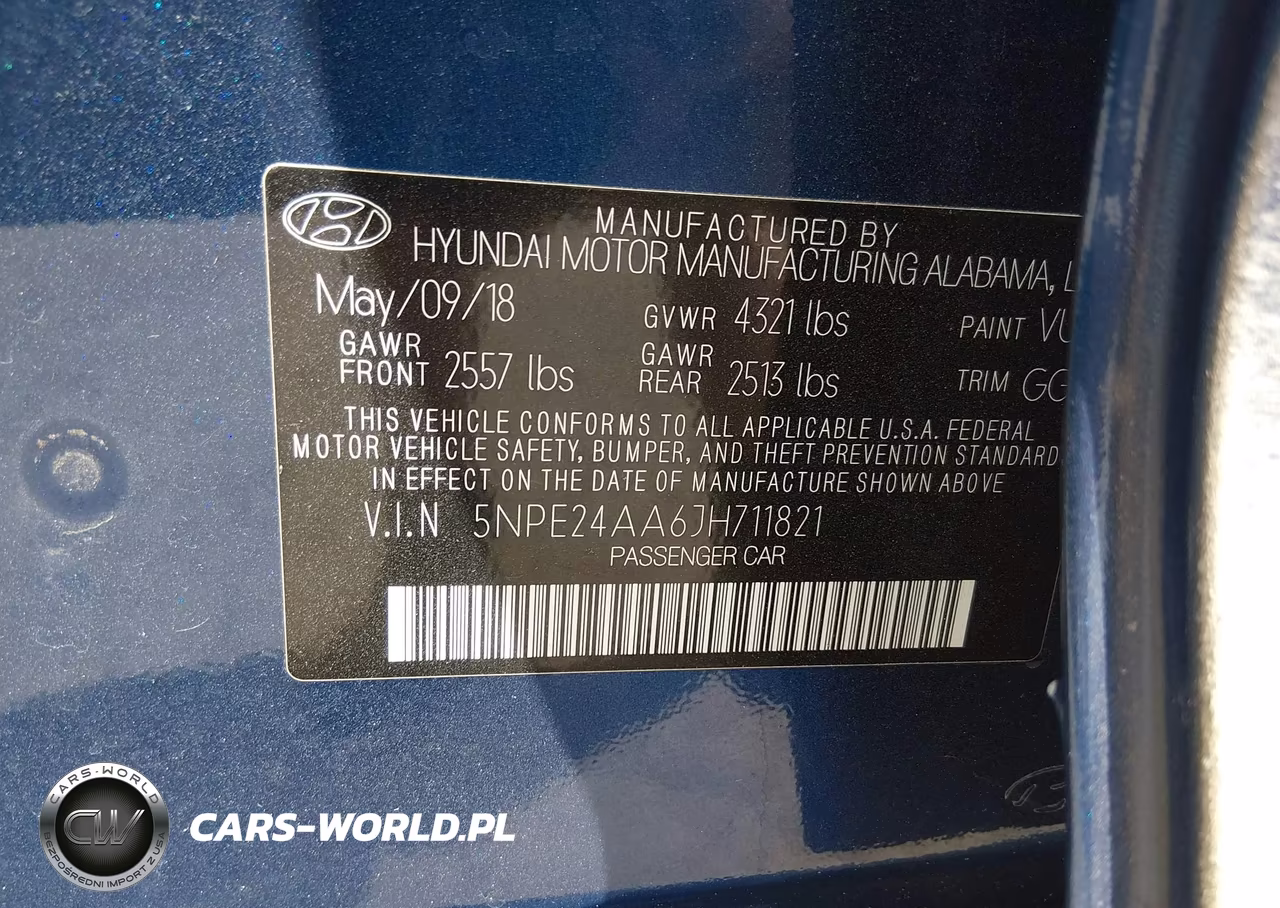 2018 Hyundai Sonata Eco VIN:5NPE24AA6JH711821 - 9