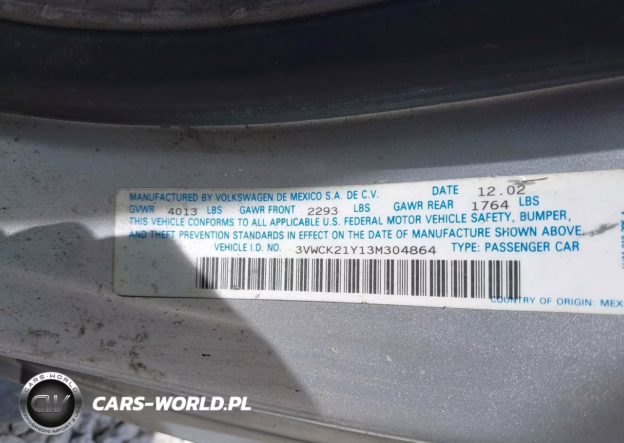 2003 Volkswagen New Beetle Gls VIN:3VWCK21Y13M304864 - 9