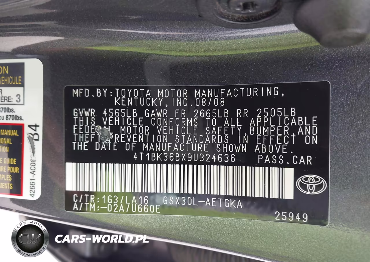 2009 Toyota Avalon Xls VIN:4T1BK36BX9U324636 - 9
