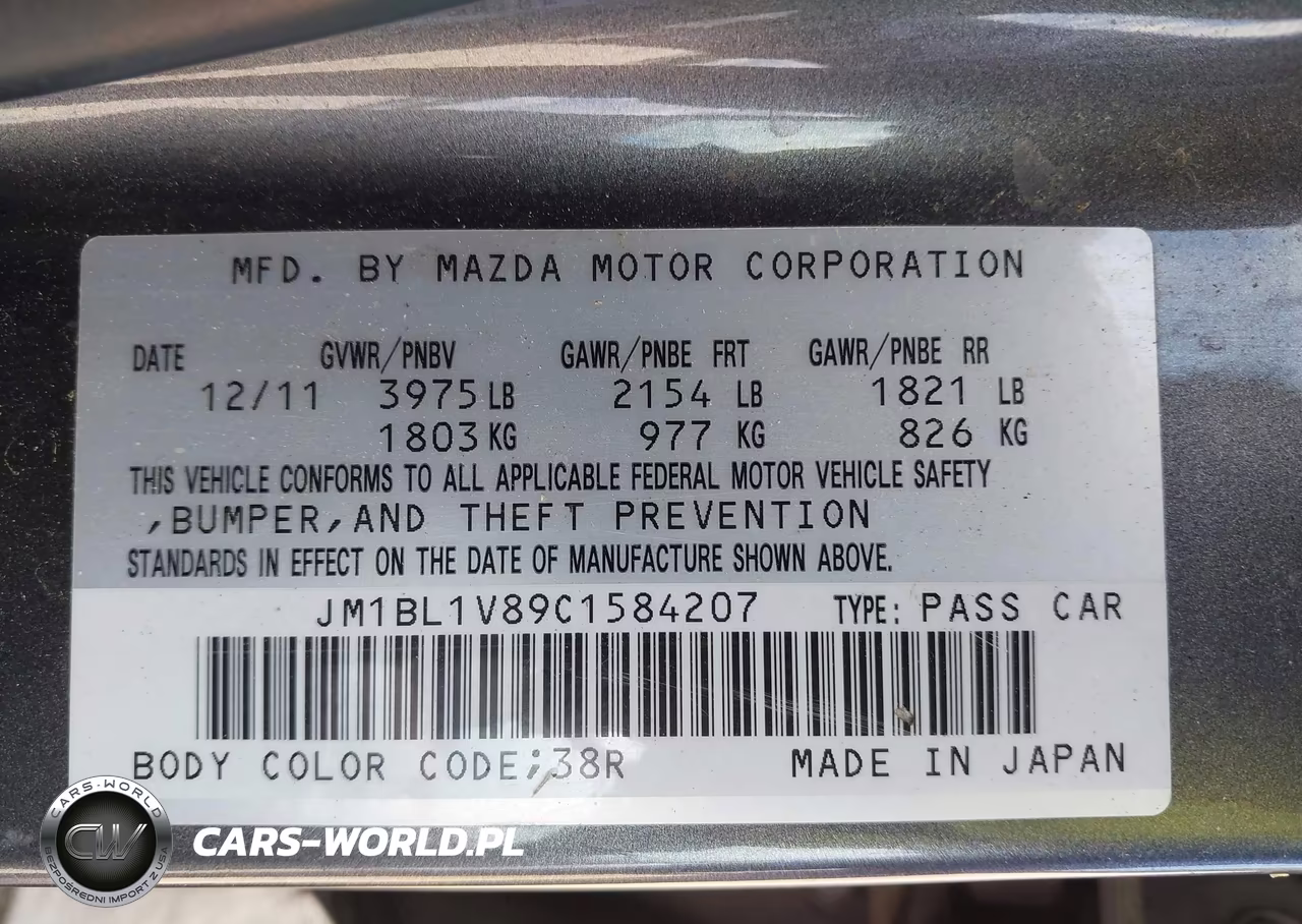 2012 Mazda Mazda3 I Touring VIN:JM1BL1V89C1584207 - 9