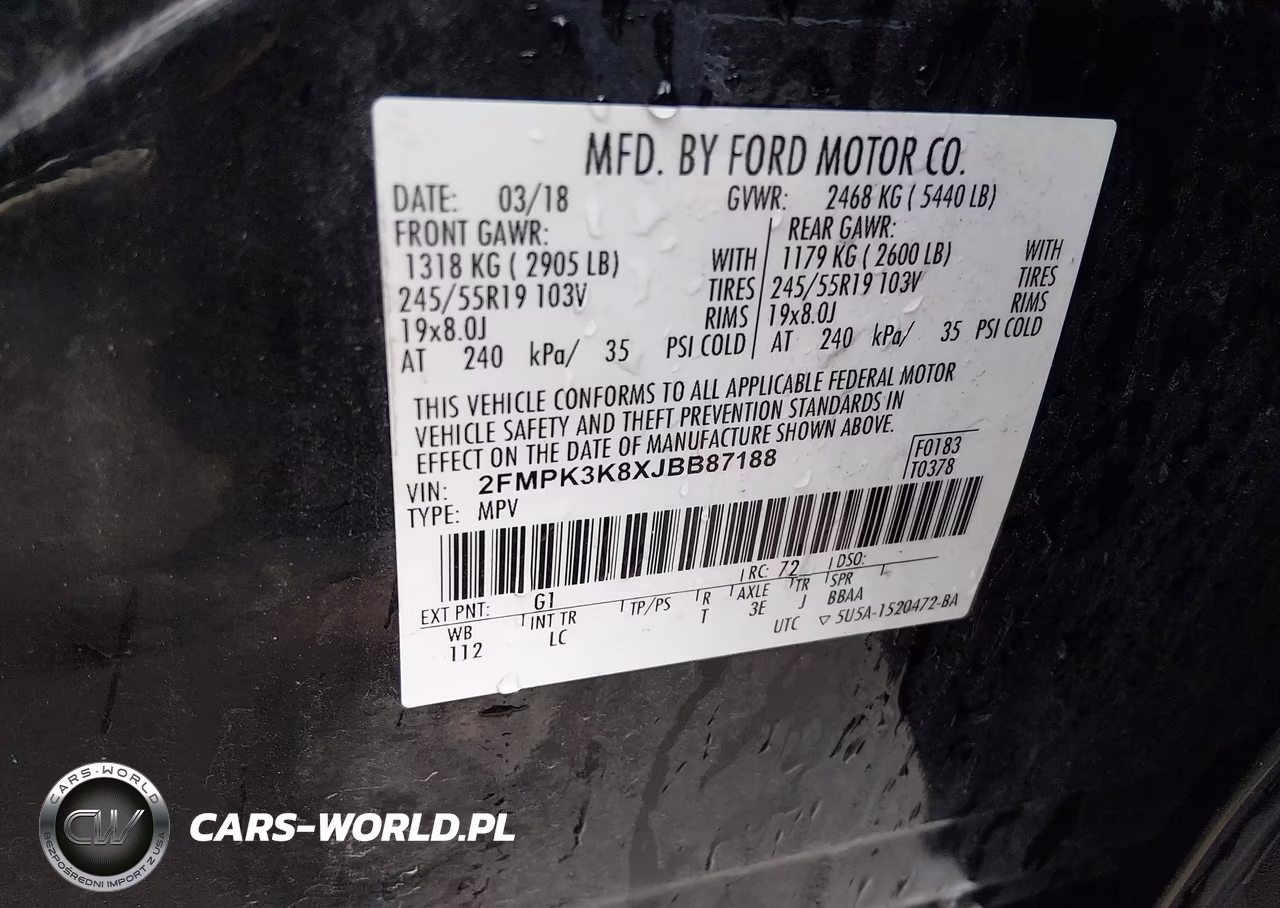 2018 Ford Edge Titanium VIN:2FMPK3K8XJBB87188 - 9