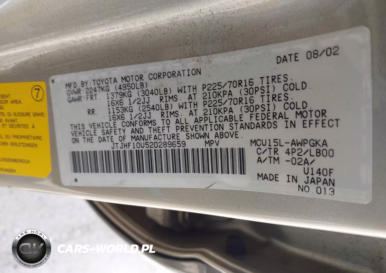 2002 Lexus Rx 300 VIN:JTJHF10U520289659 - 9