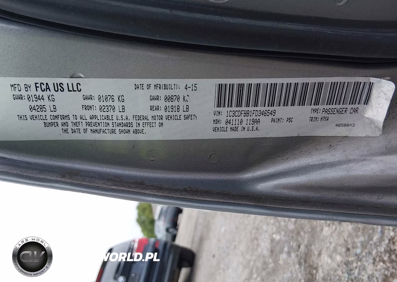 2015 Dodge Dart Sxt VIN:1C3CDFBB1FD346549 - 9