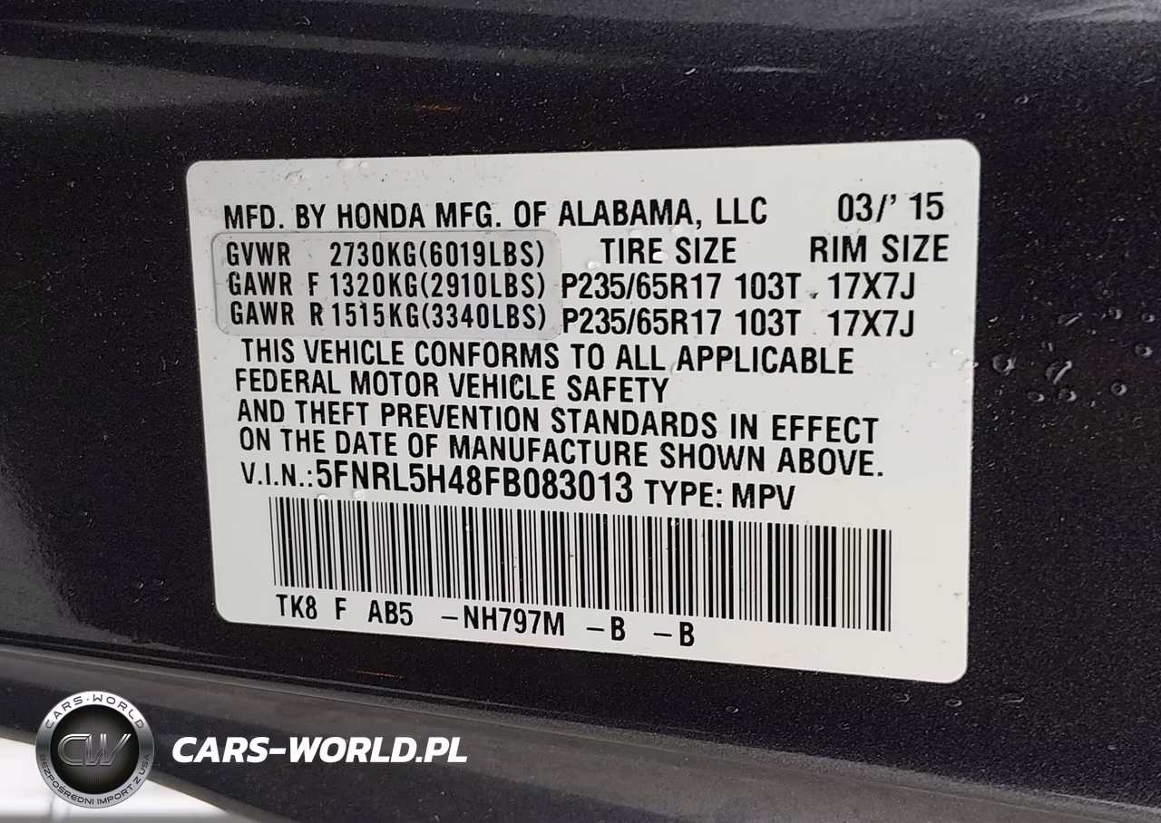 2015 Honda Odyssey Ex VIN:5FNRL5H48FB083013 - 9