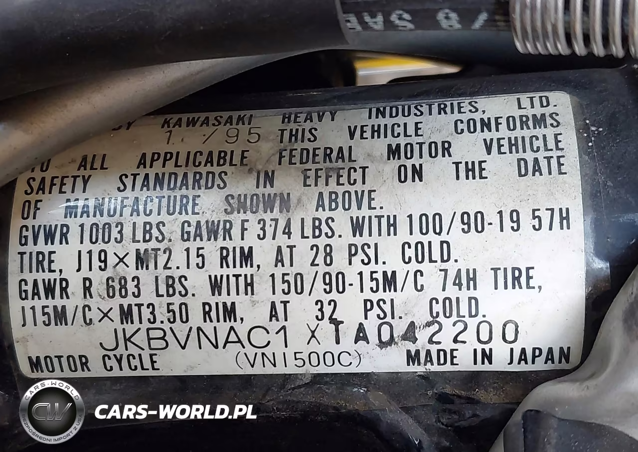 1996 Kawasaki Vn1500 C VIN:JKBVNAC1XTA042200 - 10