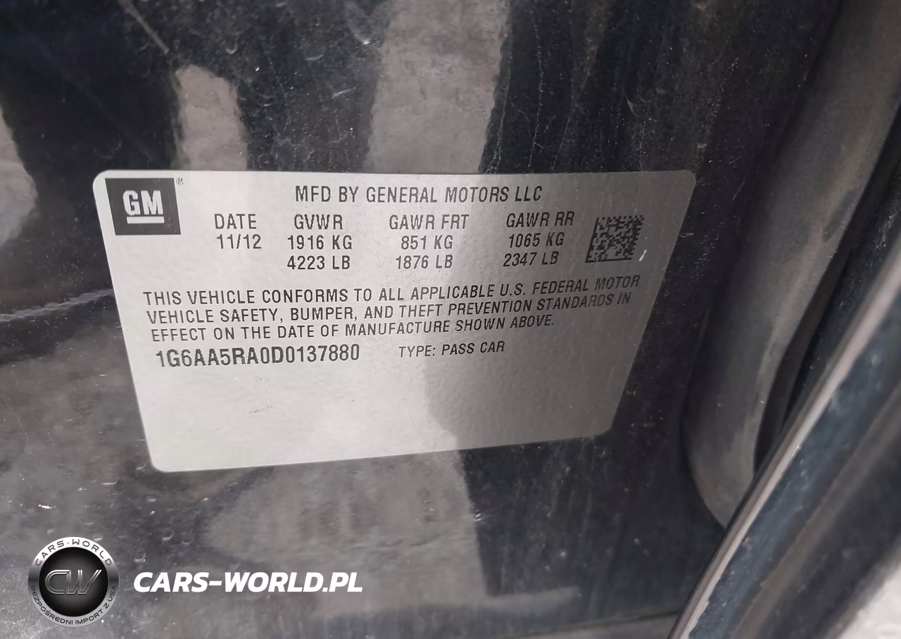 2013 Cadillac Ats Standard VIN:1G6AA5RA0D0137880 - 9