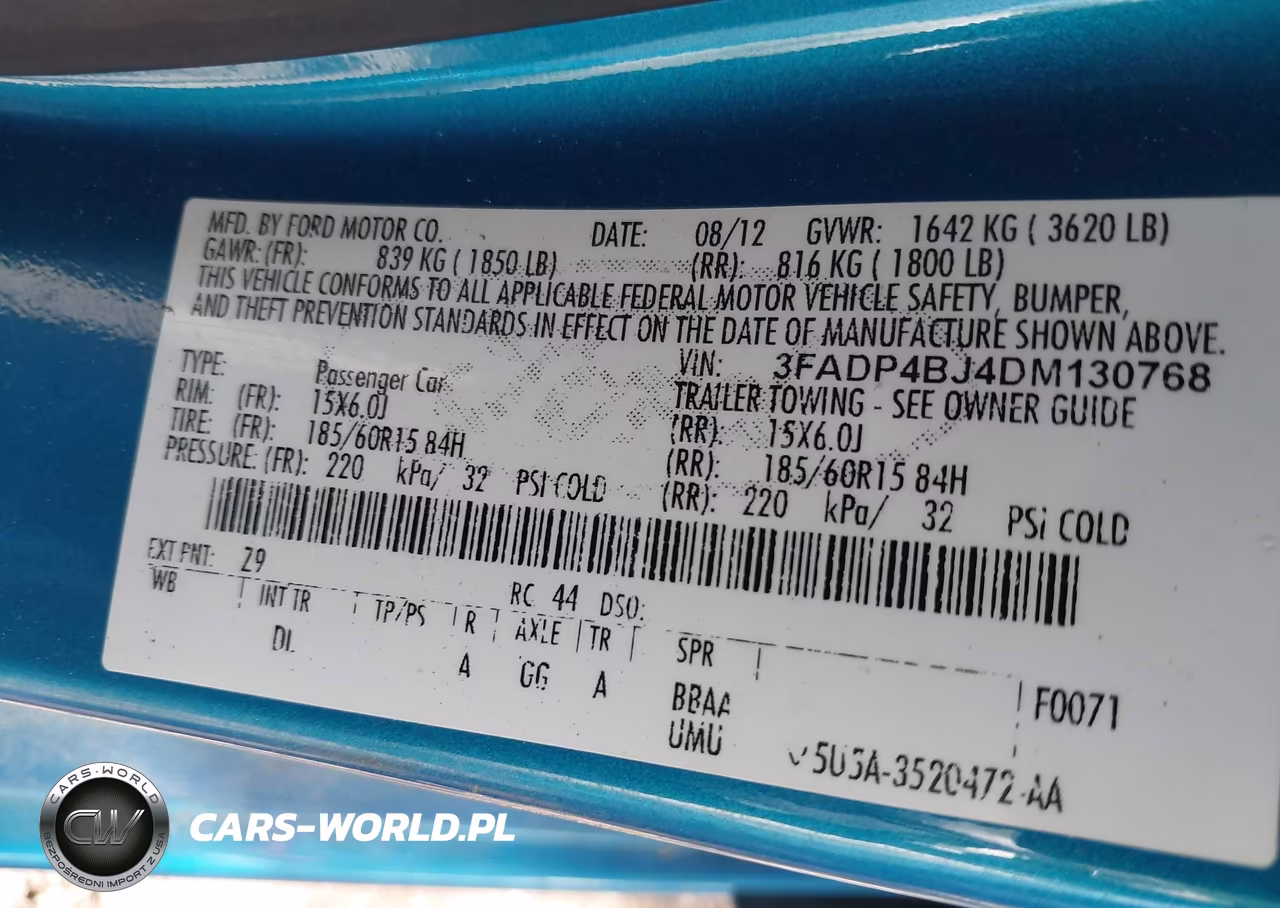2013 Ford Fiesta Se VIN:3FADP4BJ4DM130768 - 9