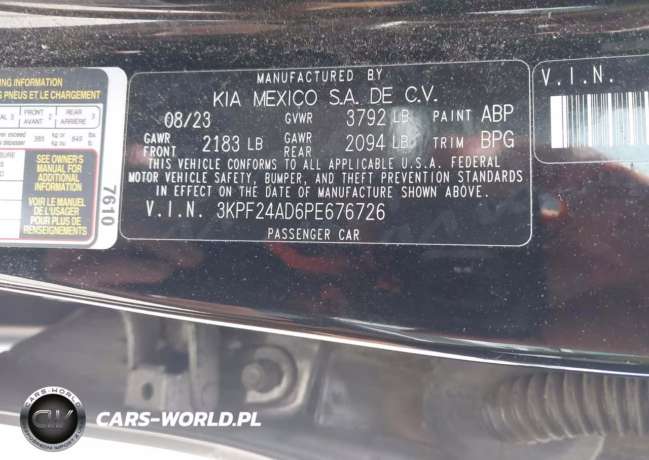 2023 Kia Forte Lxs VIN:3KPF24AD6PE676726 - 9
