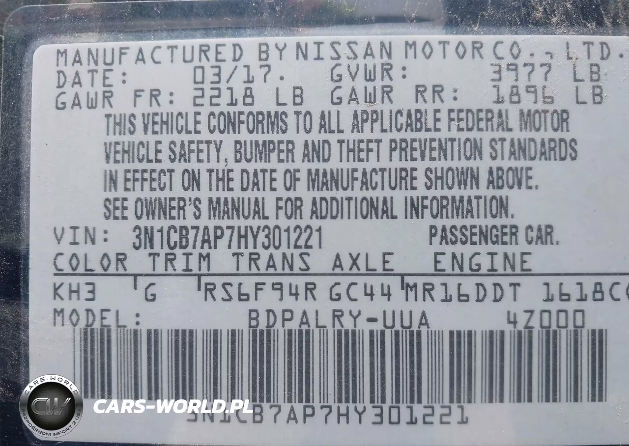 2017 Nissan Sentra Sr Turbo VIN:3N1CB7AP7HY301221 - 9