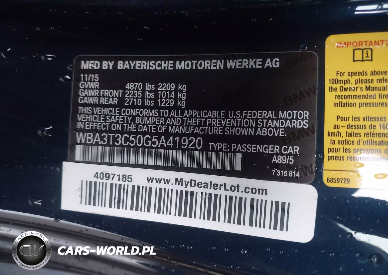 2016 BMW 435I VIN:WBA3T3C50G5A41920 - 9