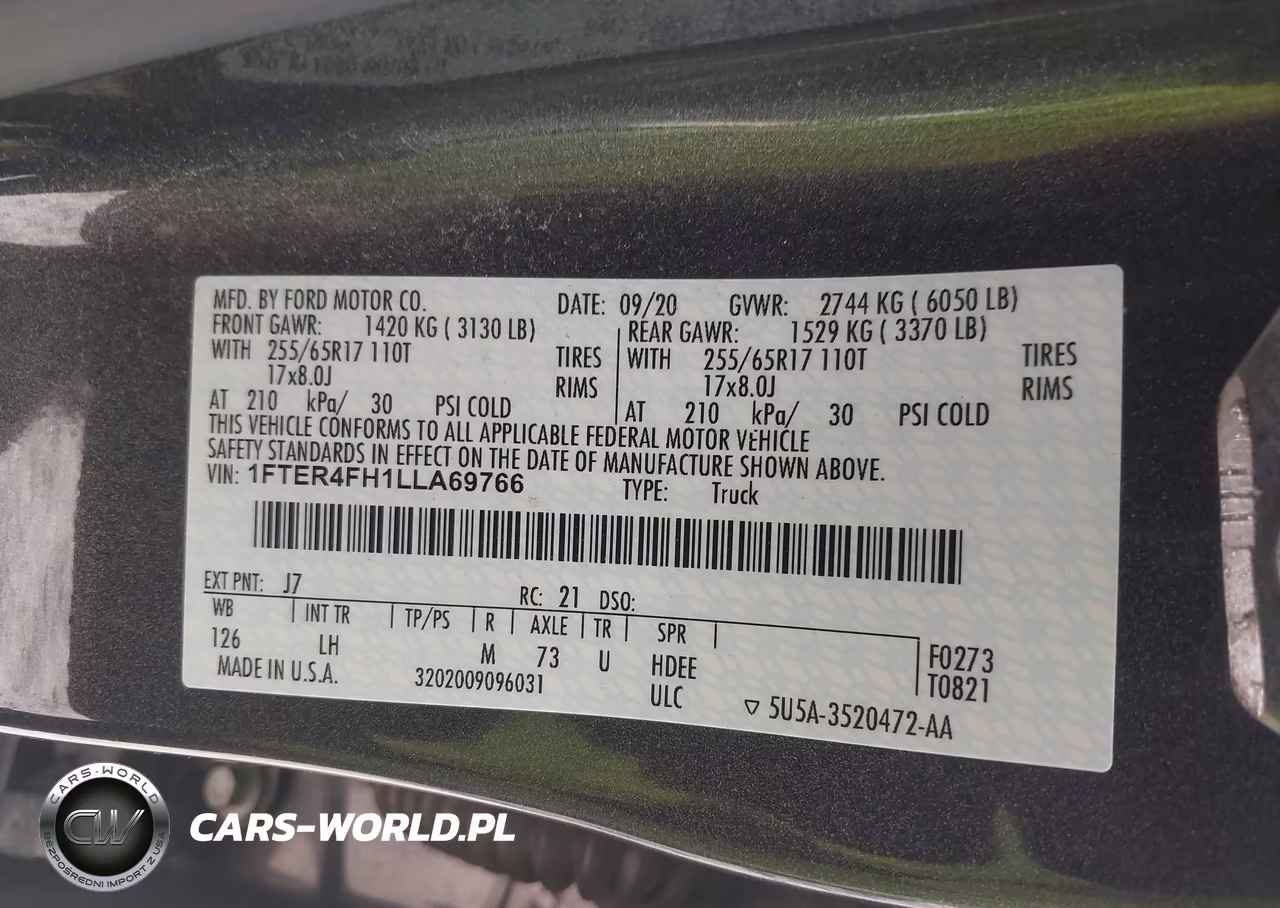 2020 Ford Ranger Xlt VIN:1FTER4FH1LLA69766 - 9