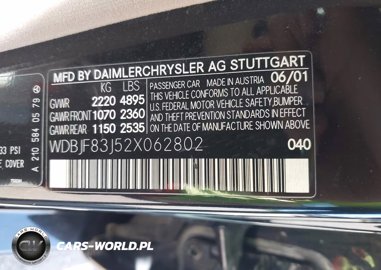 2002 Mercedes-Benz E 430 4M-4M Special Edition VIN:WDBJF83J52X062802 - 9