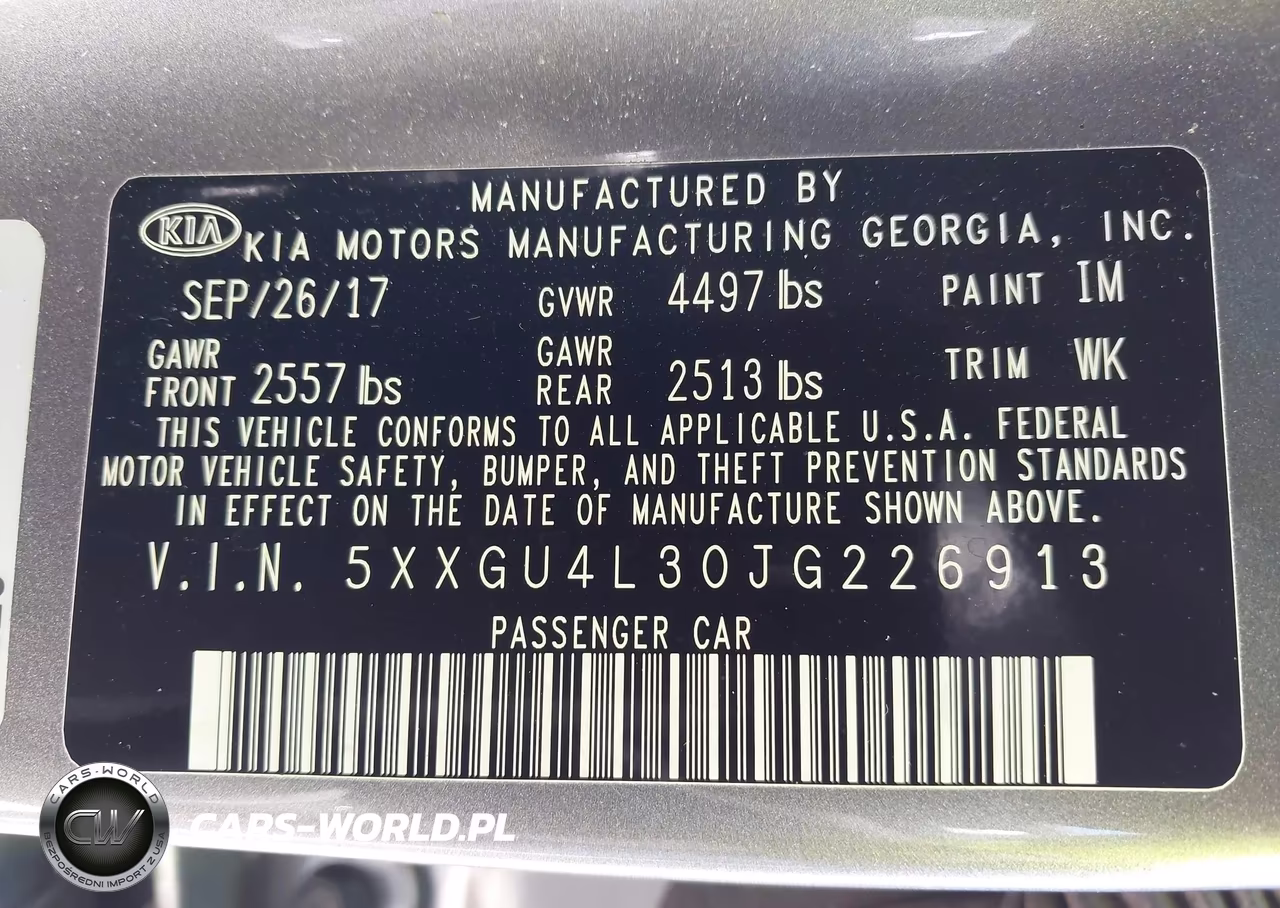 2018 Kia Optima Ex VIN:5XXGU4L30JG226913 - 9