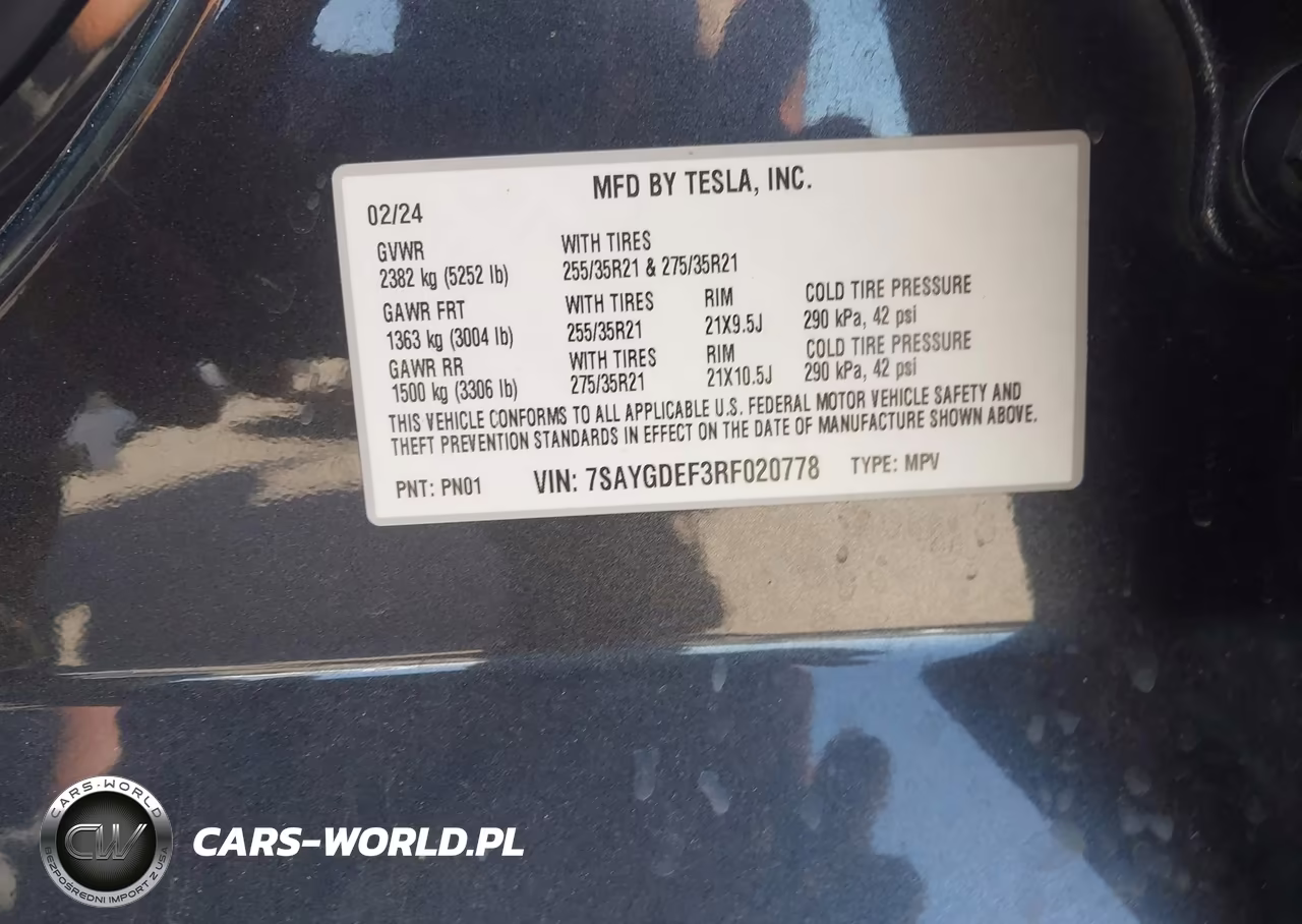 2024 Tesla Model Y Performance Dual Motor All-Wheel Drive VIN:7SAYGDEF3RF020778 - 9