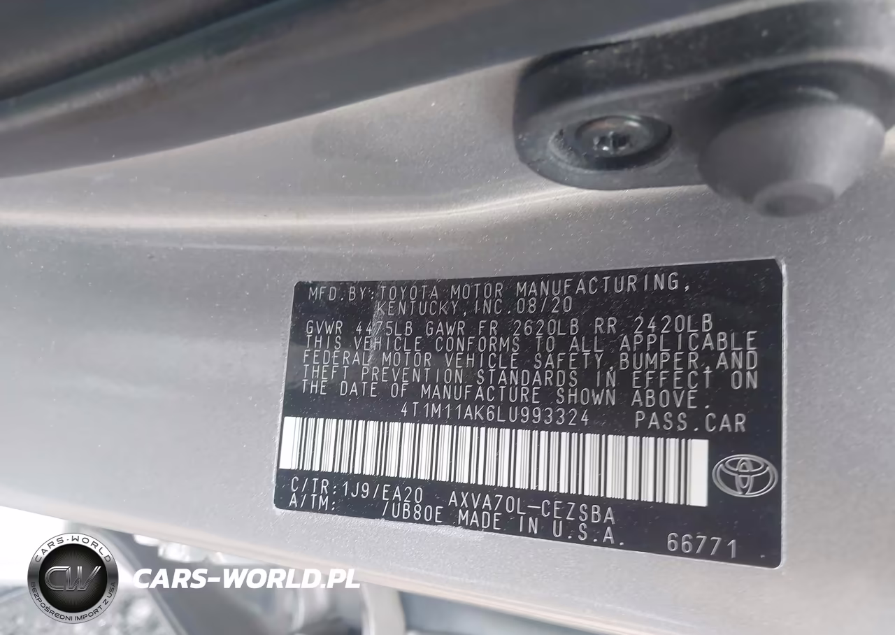 2020 Toyota Camry Se VIN:4T1M11AK6LU993324 - 9