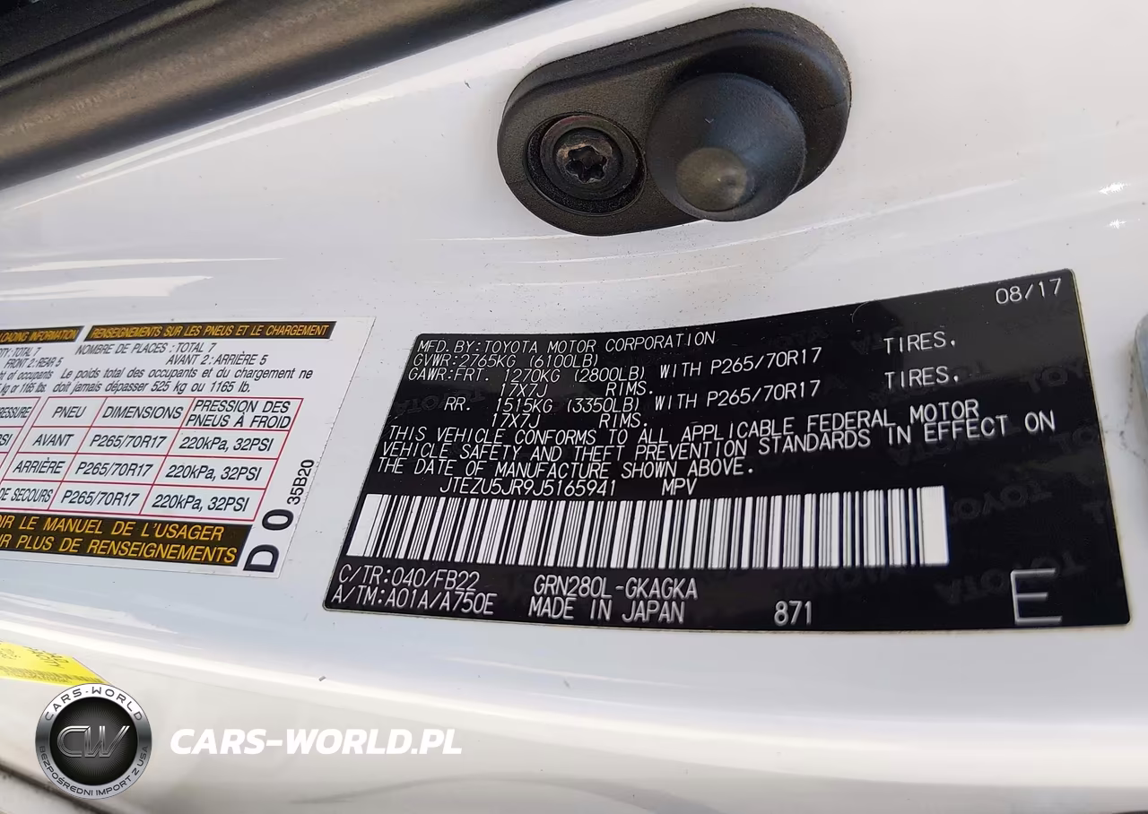 2018 Toyota 4Runner Sr5 VIN:JTEZU5JR9J5165941 - 9