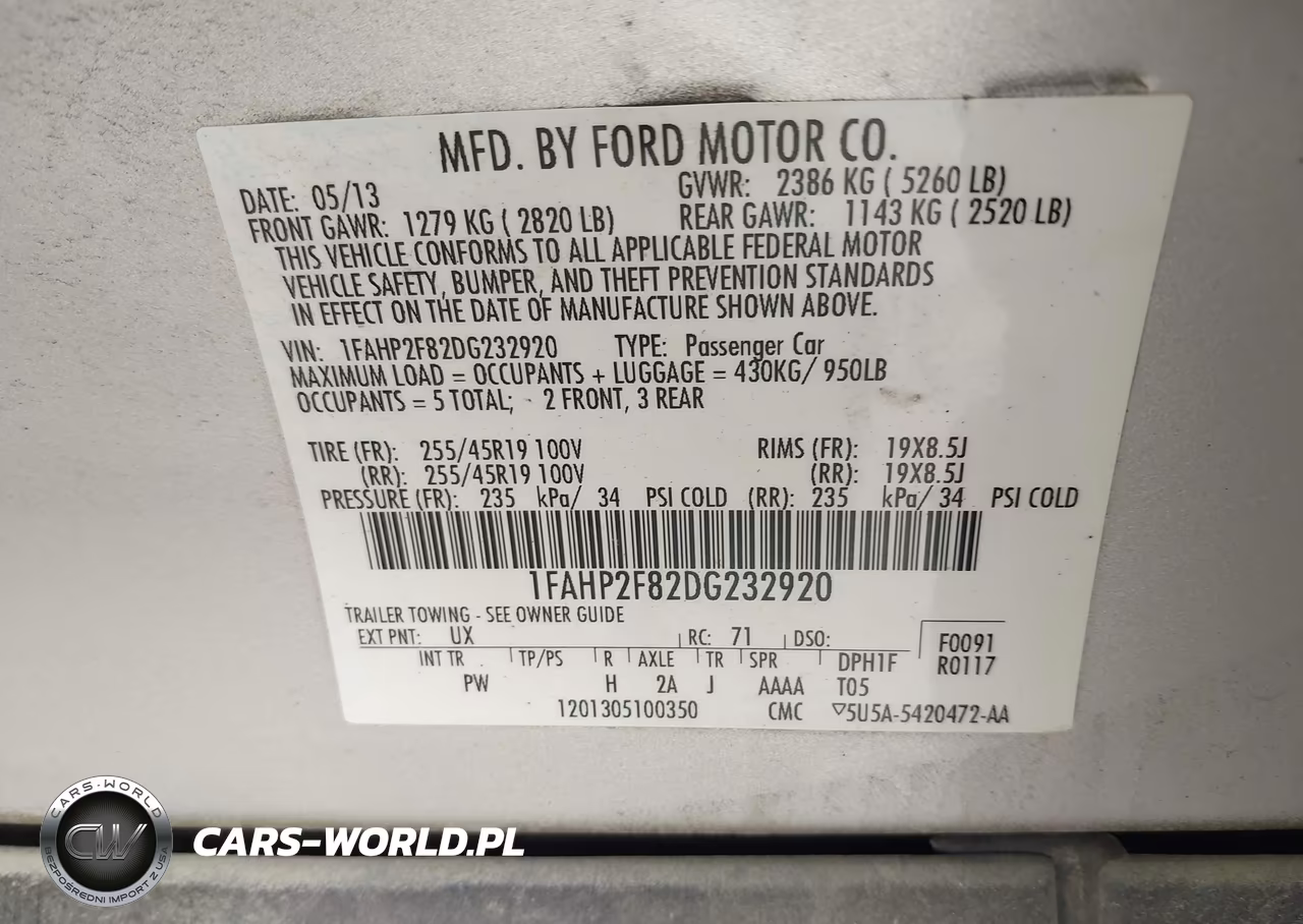 2013 Ford Taurus Limited VIN:1FAHP2F82DG232920 - 9