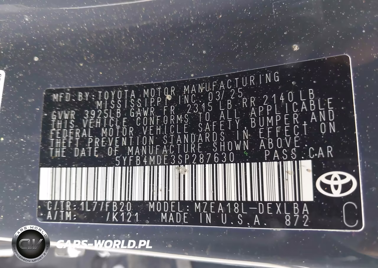 2025 Toyota Corolla Le VIN:5YFB4MDE3SP287630 - 9