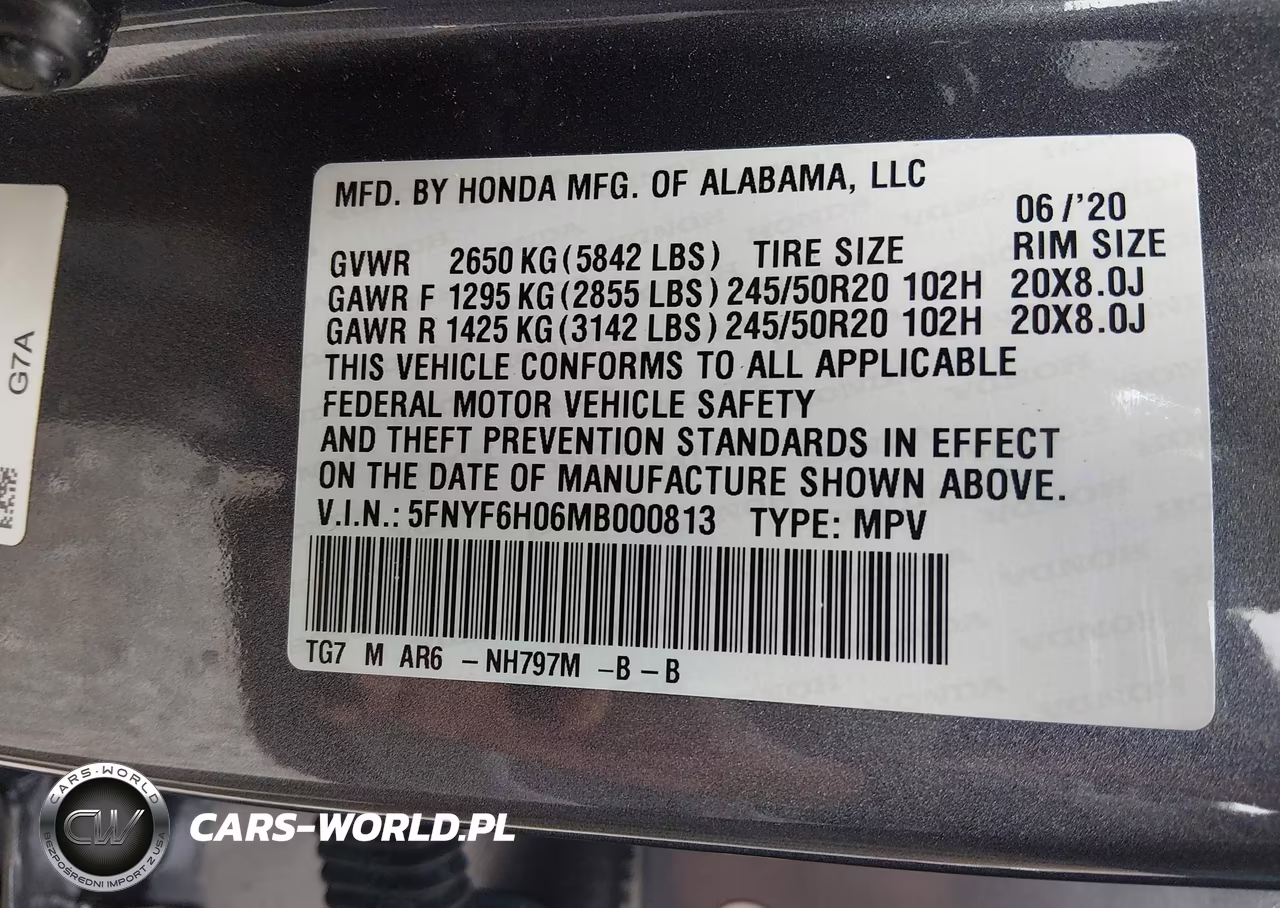 2021 Honda Pilot Awd Elite VIN:5FNYF6H06MB000813 - 9