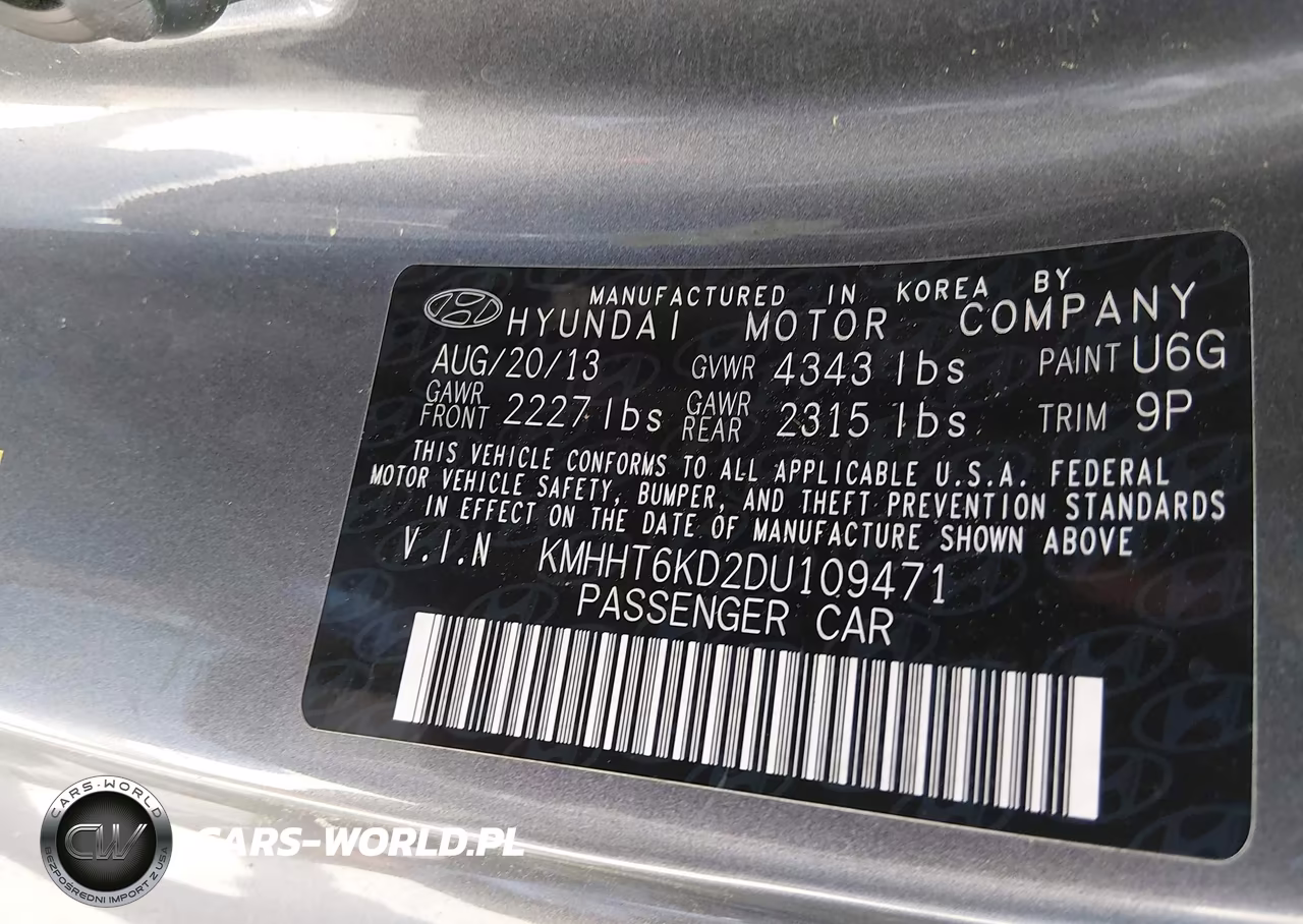 2013 Hyundai Genesis 2.0T Premium VIN:KMHHT6KD2DU109471 - 9