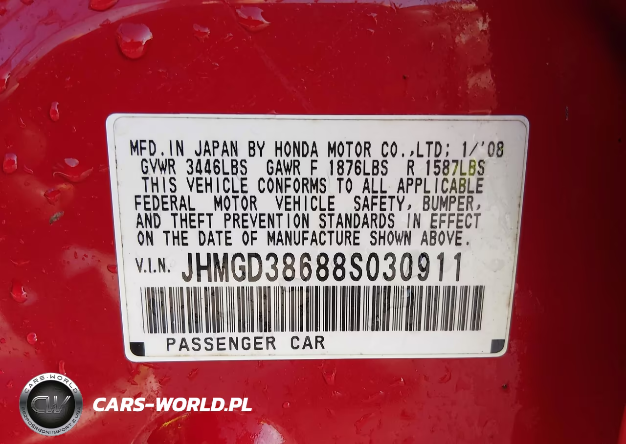 2008 Honda Fit Sport VIN:JHMGD38688S030911 - 9
