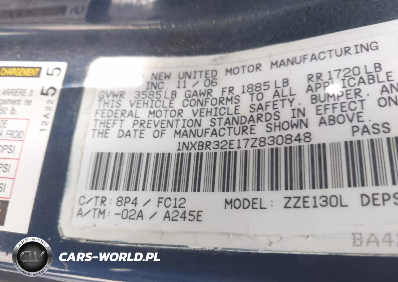 2007 Toyota Corolla S VIN:1NXBR32E17Z830848 - 9