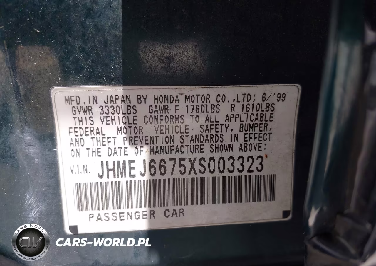 1999 Honda Civic Lx VIN:JHMEJ6675XS003323 - 9