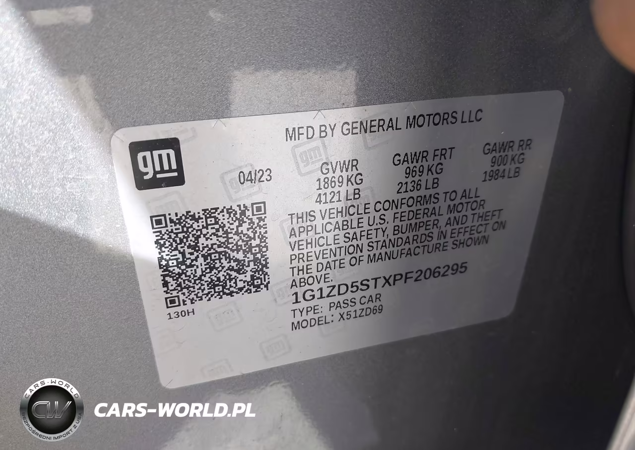 2023 Chevrolet Malibu Fwd 1Lt VIN:1G1ZD5STXPF206295 - 9