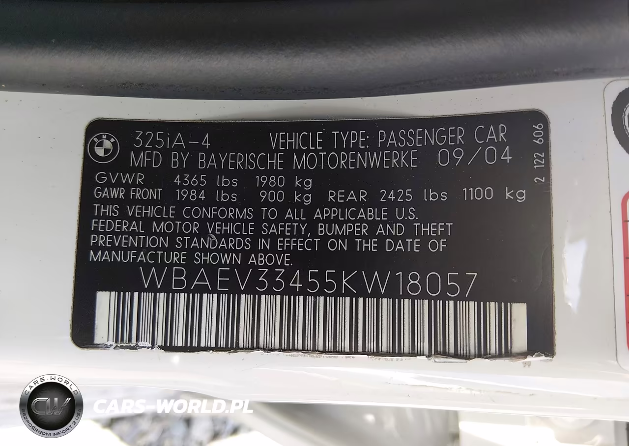 2005 BMW 325I VIN:WBAEV33455KW18057 - 9