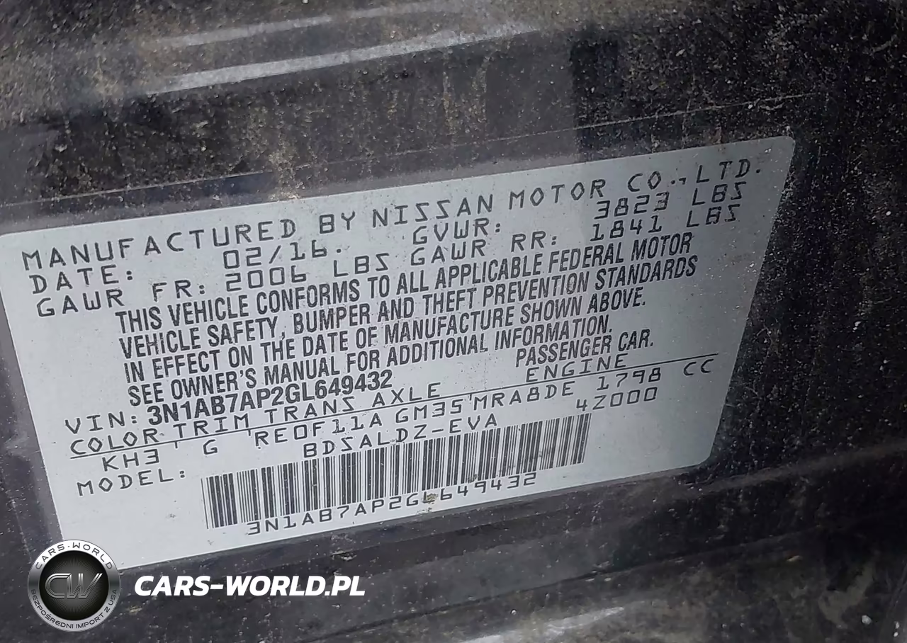 2016 Nissan Sentra Fe+ S-S-Sl-Sr-Sv VIN:3N1AB7AP2GL649432 - 8