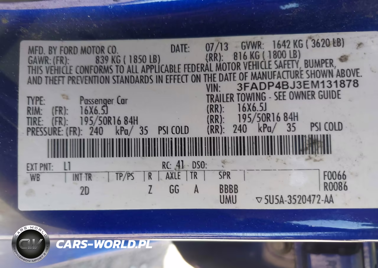 2014 Ford Fiesta Se VIN:3FADP4BJ3EM131878 - 9