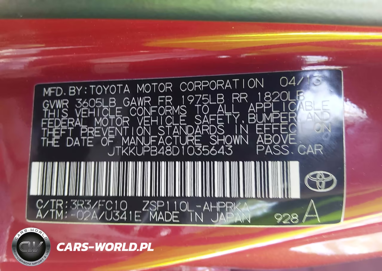 2013 Scion Xd VIN:JTKKUPB48D1035643 - 9