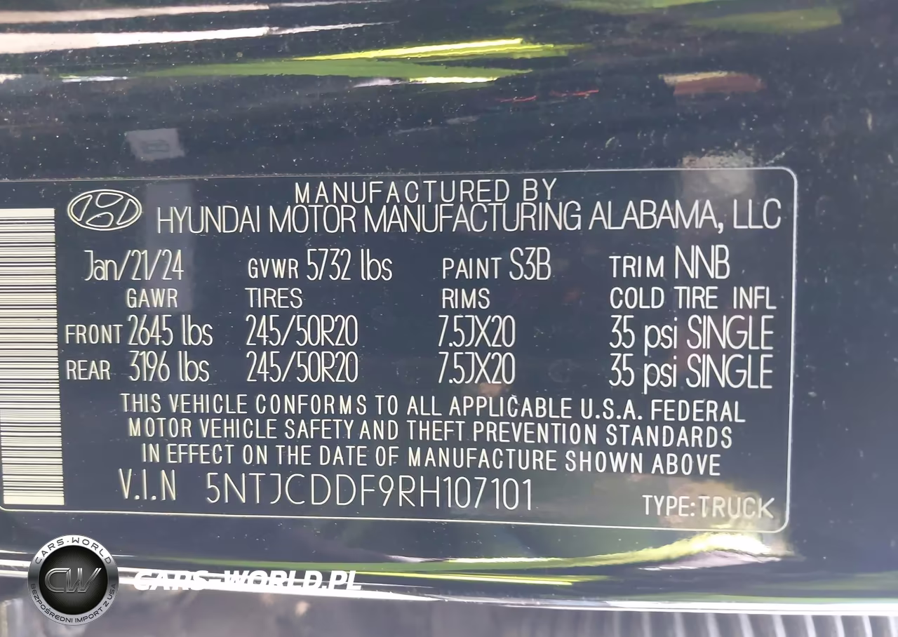 2024 Hyundai Santa Cruz Night VIN:5NTJCDDF9RH107101 - 9