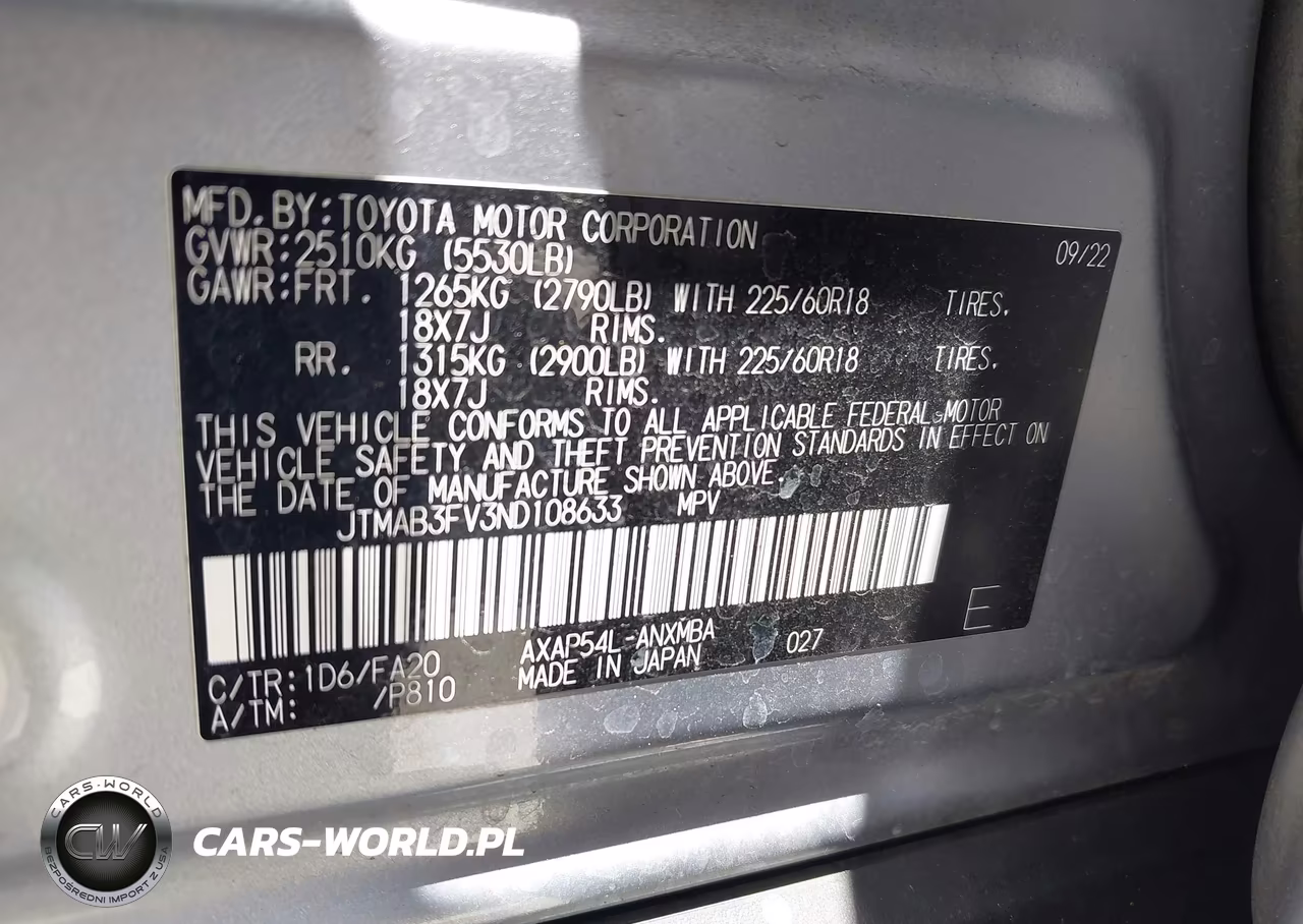 2022 Toyota Rav4 Prime Se VIN:JTMAB3FV3ND108633 - 9