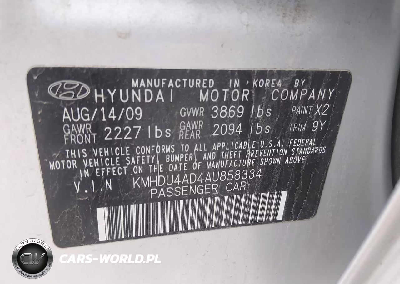 2010 Hyundai Elantra Blue VIN:KMHDU4AD4AU858334 - 9