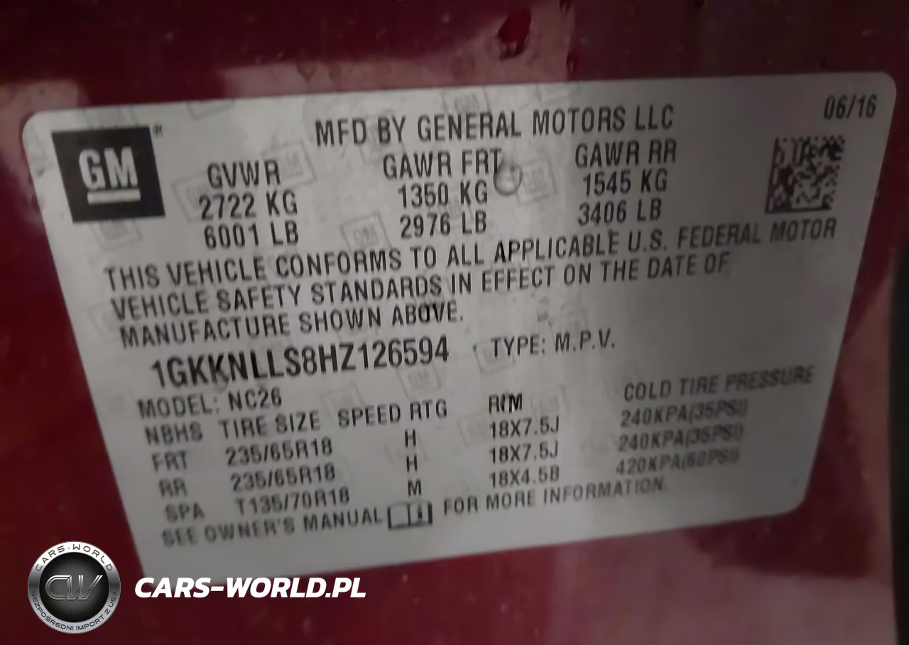 2017 GMC Acadia Sle-2 VIN:1GKKNLLS8HZ126594 - 9
