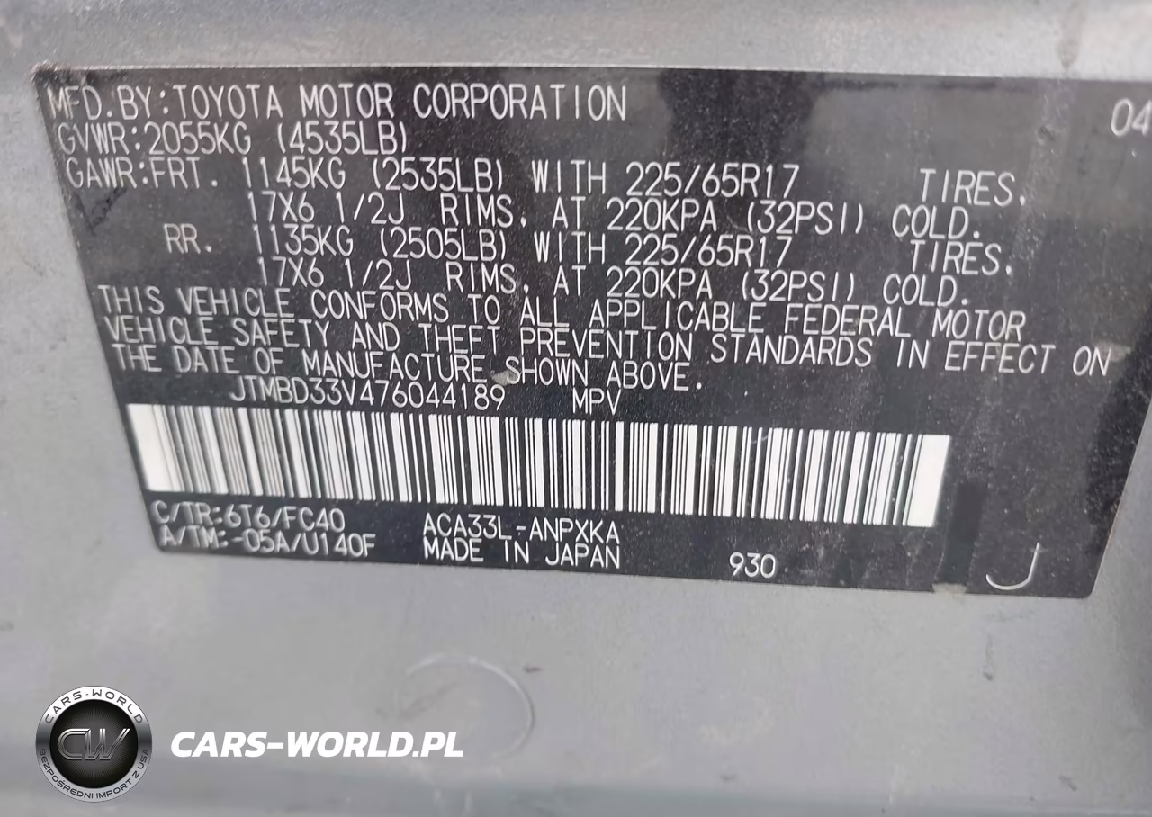 2007 Toyota Rav4 VIN:JTMBD33V476044189 - 9