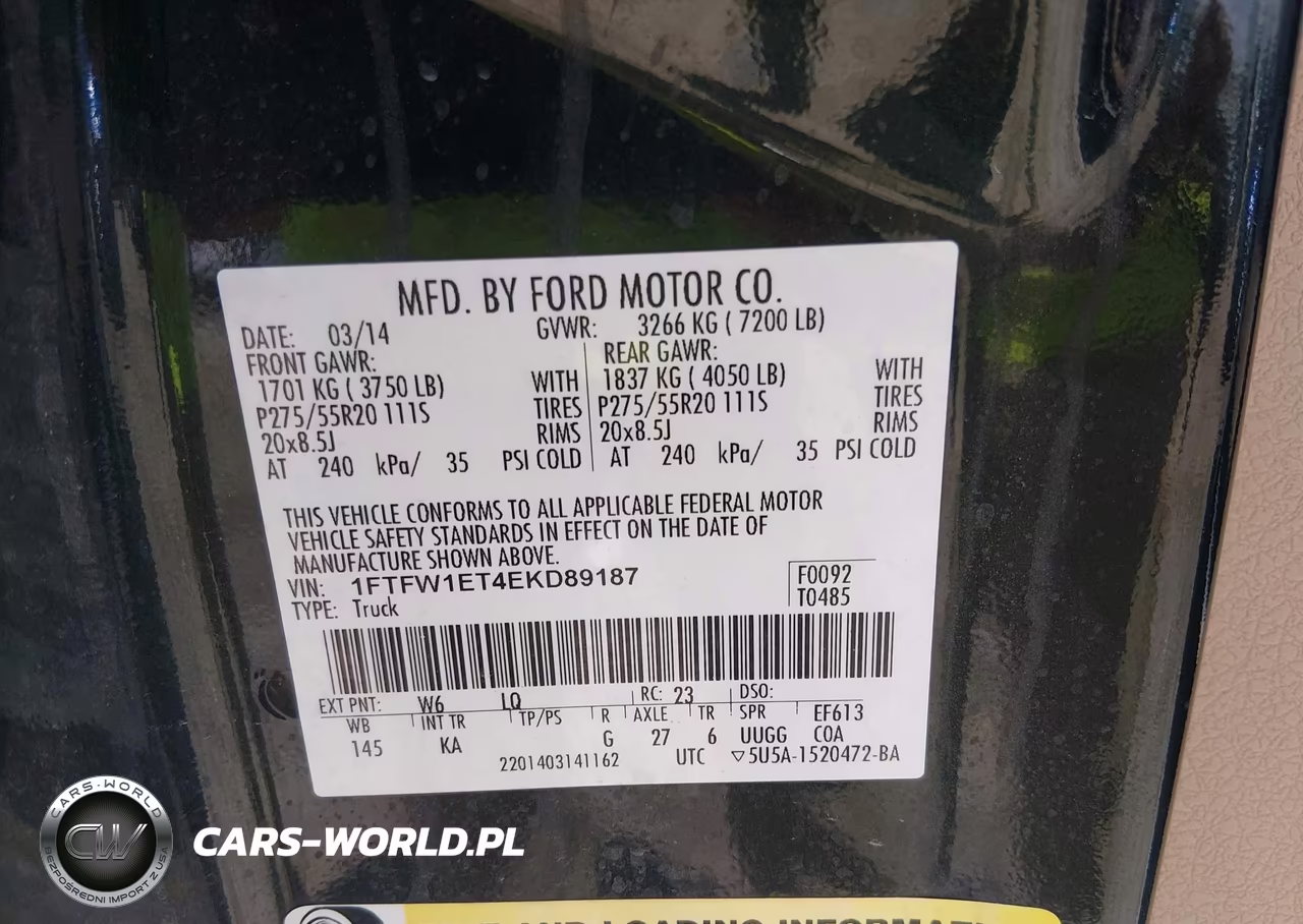 2014 Ford F-150 King Ranch VIN:1FTFW1ET4EKD89187 - 9