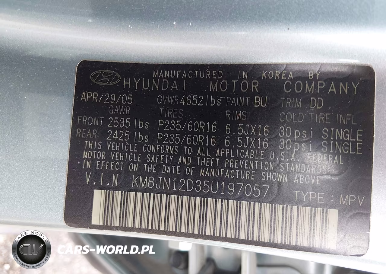 2005 Hyundai Tucson Gls-Lx VIN:KM8JN12D35U197057 - 9