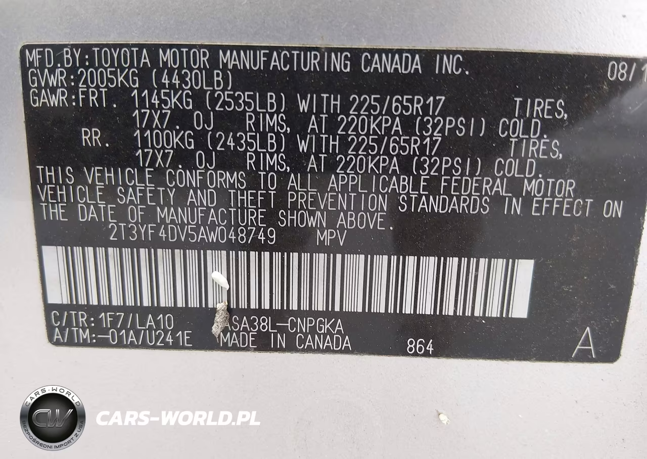 2010 Toyota Rav4 Limited VIN:2T3YF4DV5AW048749 - 9