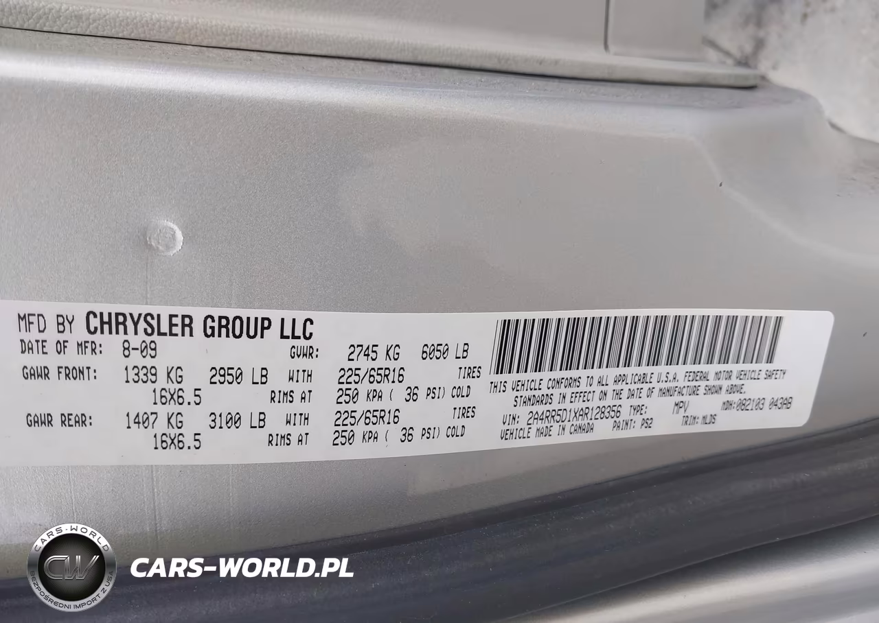 2010 Chrysler Town & Country Touring VIN:2A4RR5D1XAR128356 - 9