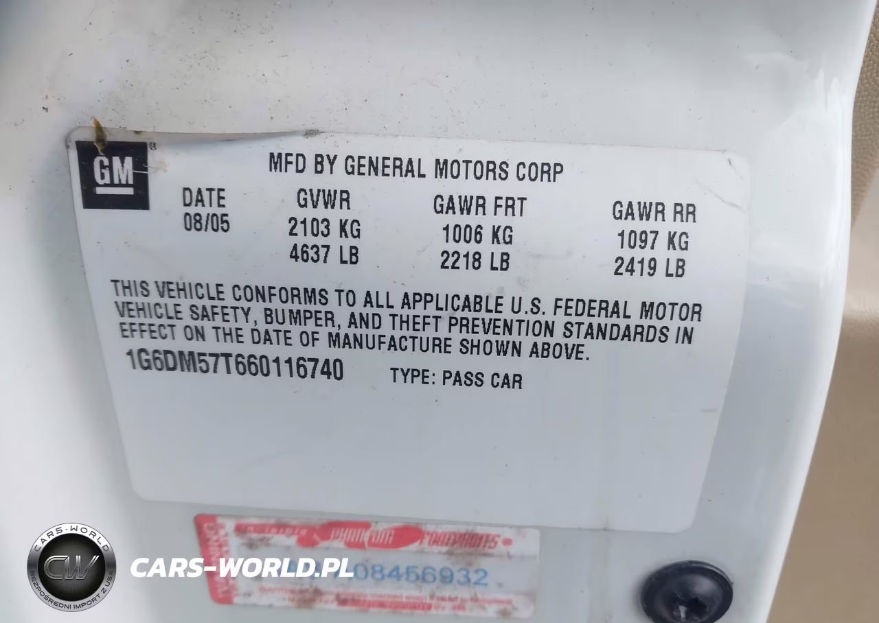 2006 Cadillac Cts Standard VIN:1G6DM57T660116740 - 9
