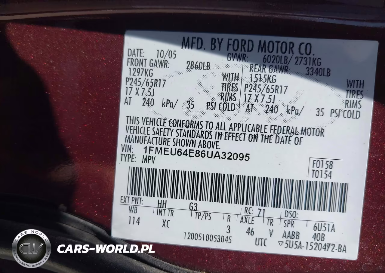 2006 Ford Explorer Eddie Bauer VIN:1FMEU64E86UA32095 - 9