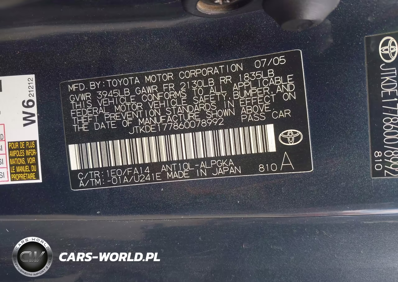 2006 Scion Tc VIN:JTKDE177860078992 - 9