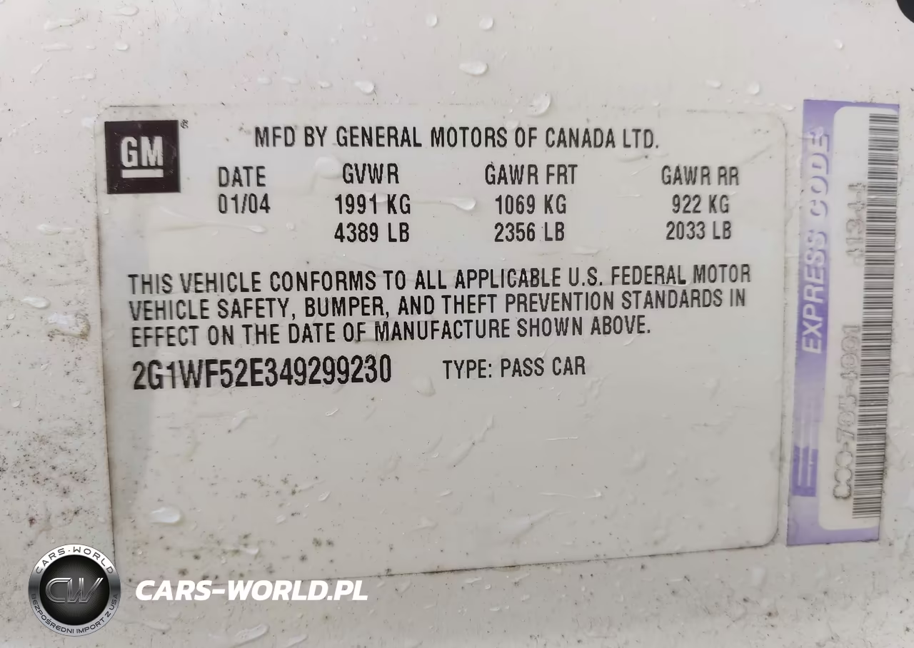 2004 Chevrolet Impala VIN:2G1WF52E349299230 - 9