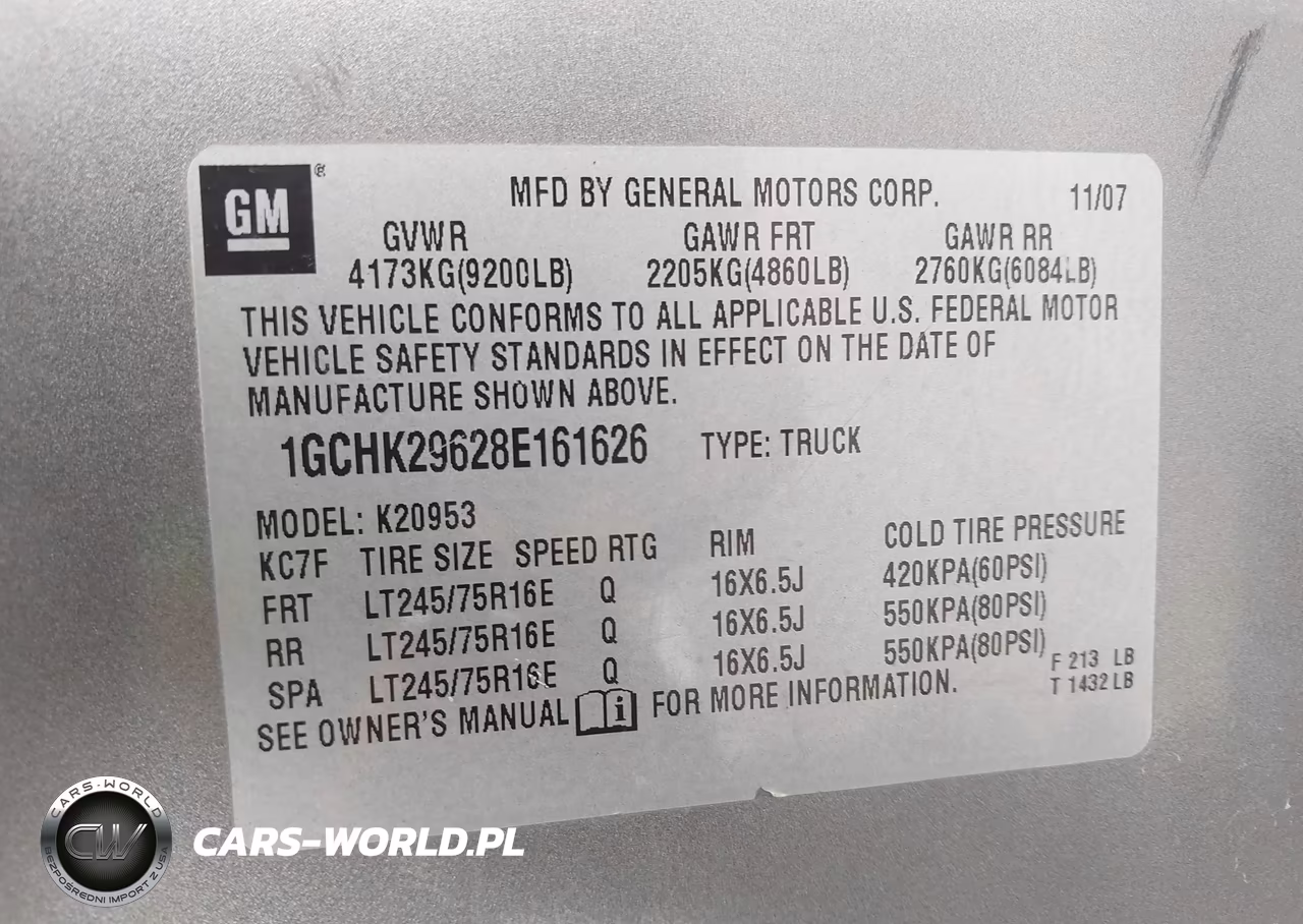 2008 Chevrolet Silverado 2500Hd Lt1 VIN:1GCHK29628E161626 - 9
