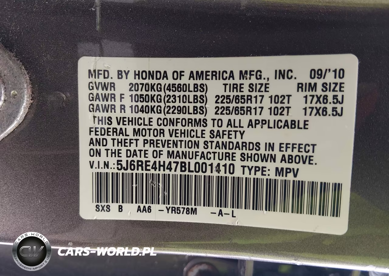 2011 Honda Cr-V Se VIN:5J6RE4H47BL001410 - 9