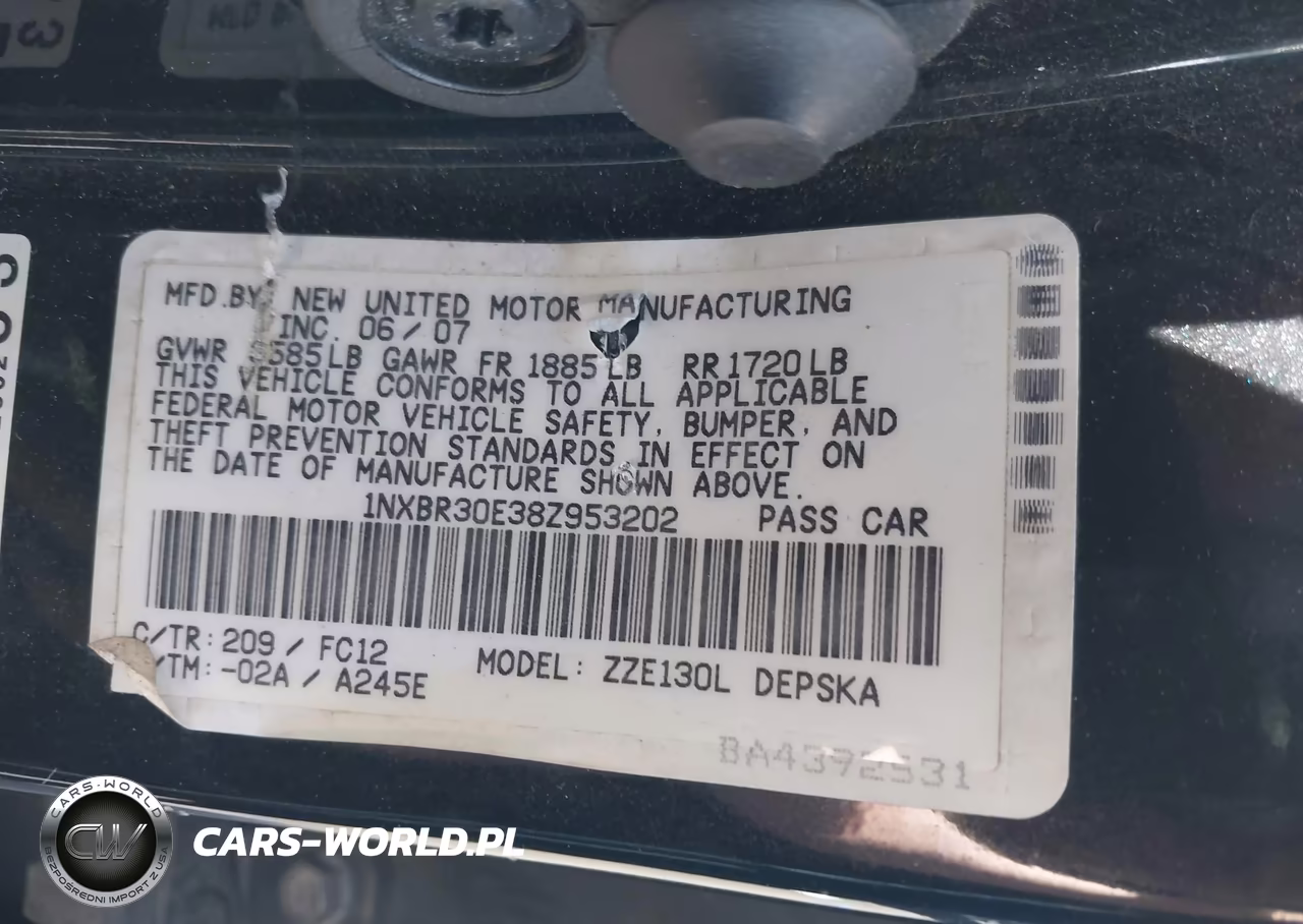 2008 Toyota Corolla S VIN:1NXBR30E38Z953202 - 9