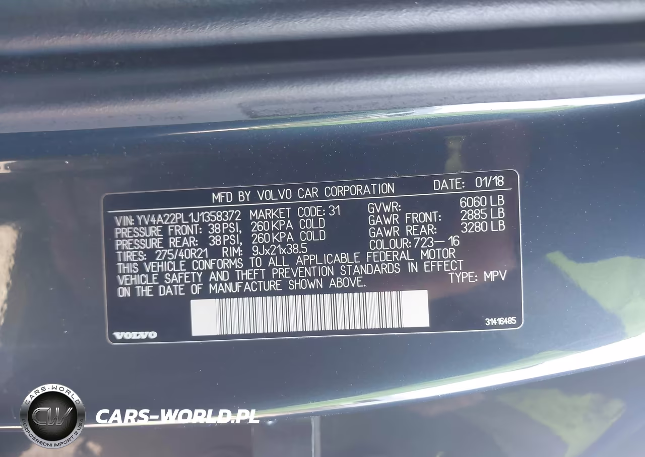 2018 Volvo Xc90 T6 Inscription VIN:YV4A22PL1J1358372 - 9